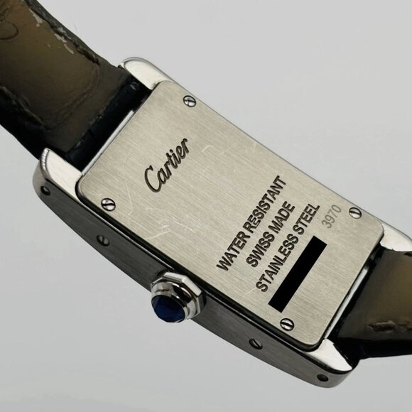 Vintage Cartier Tank Americaine (dark navy strap)